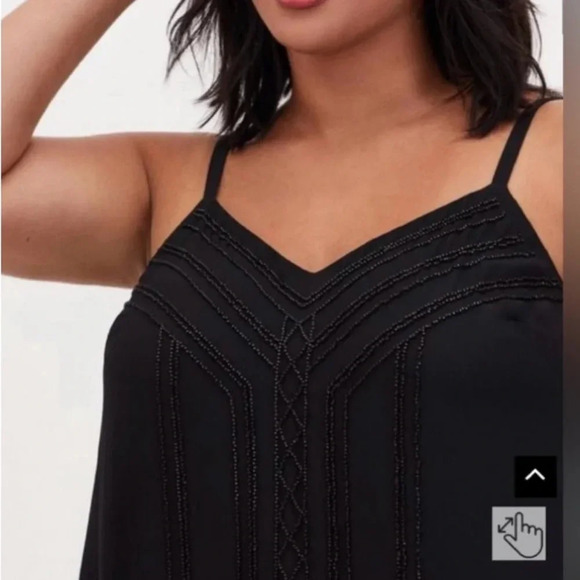 Torrid Sophie Chiffon Beaded‎ Swing Cami Size 2 (18-20) EUC - Picture 2 of 7